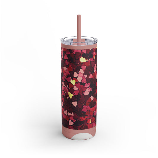 Hearts  Skinny Matte Tumbler, 20oz