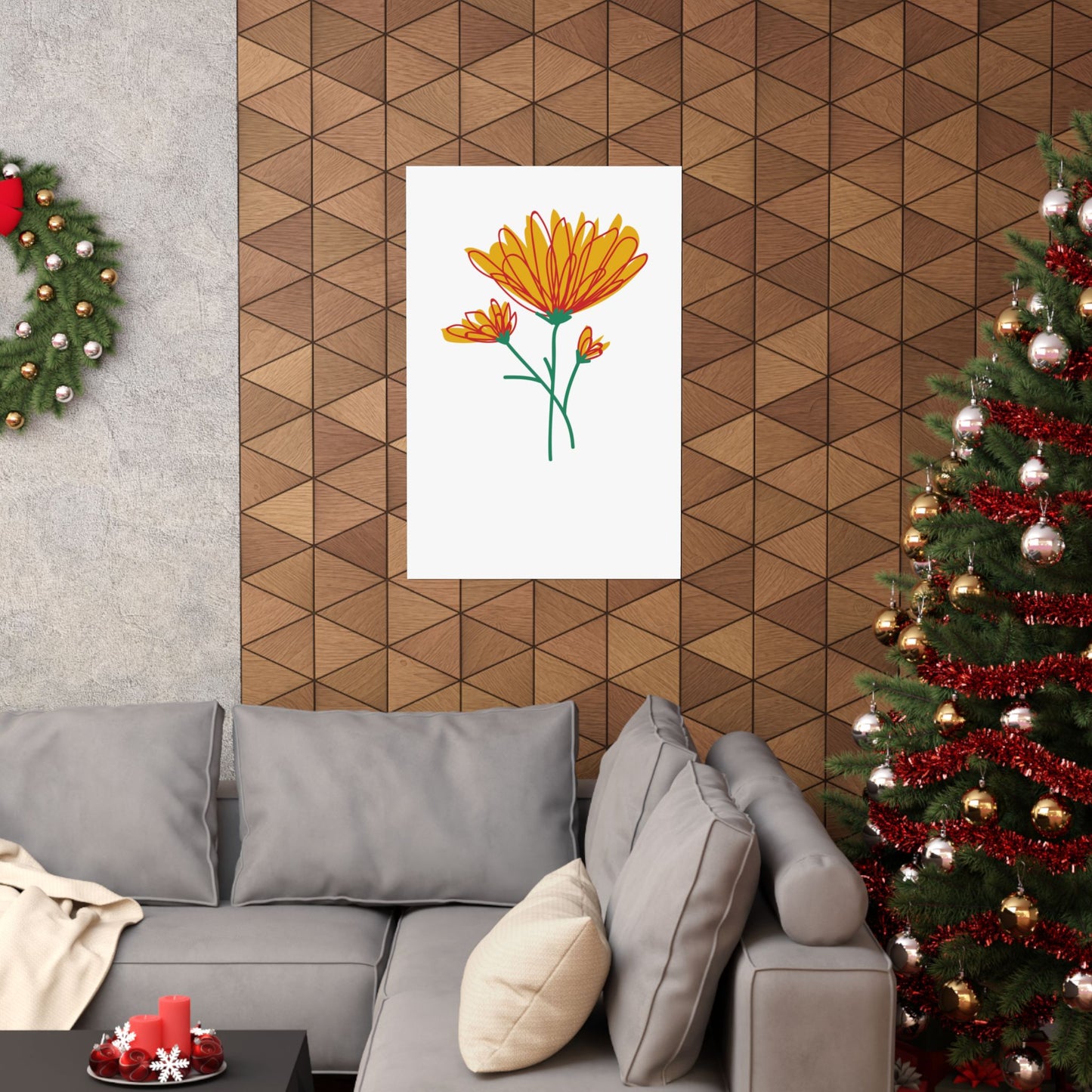 Orange Flower Matte Vertical Posters