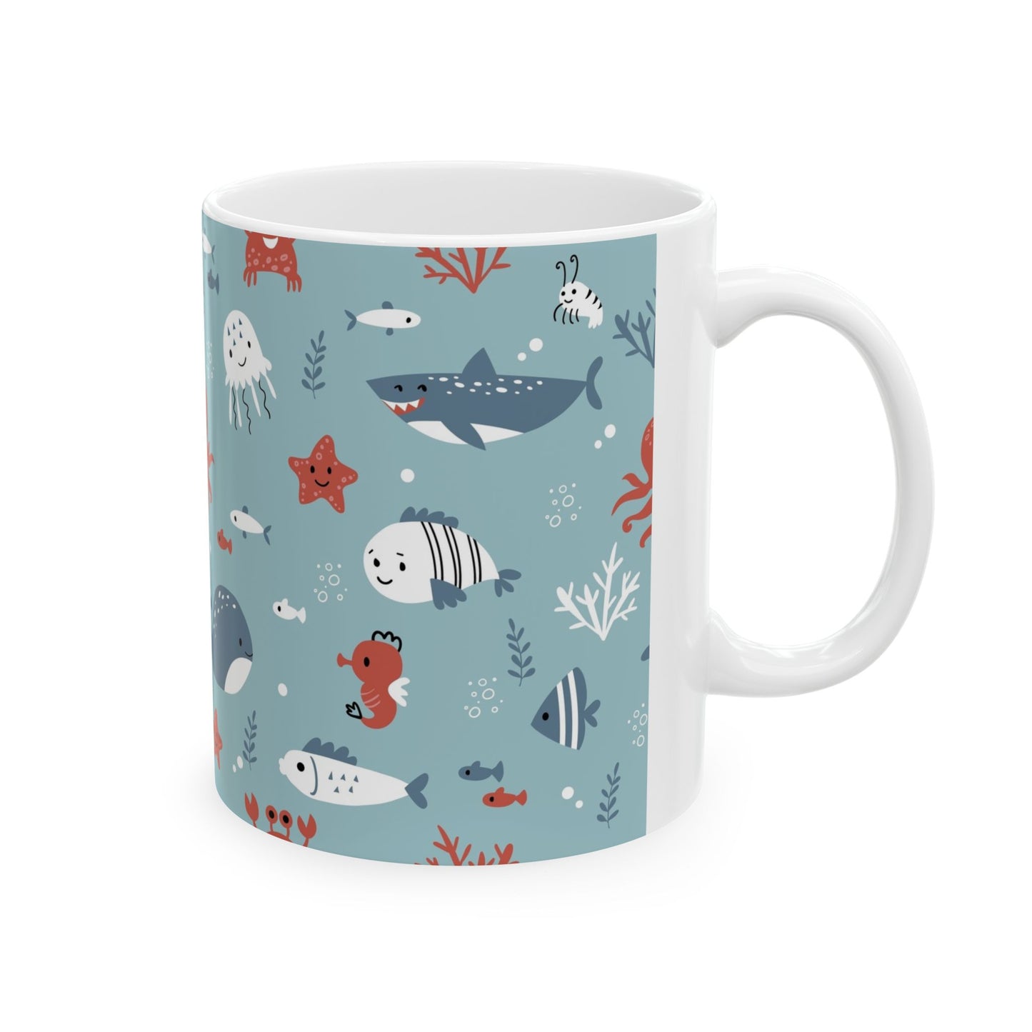 Hello Ocean Ceramic Mug, (11oz, 15oz)