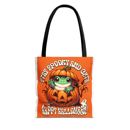 Jack o Latern and Frog   Tote Bag (AOP)