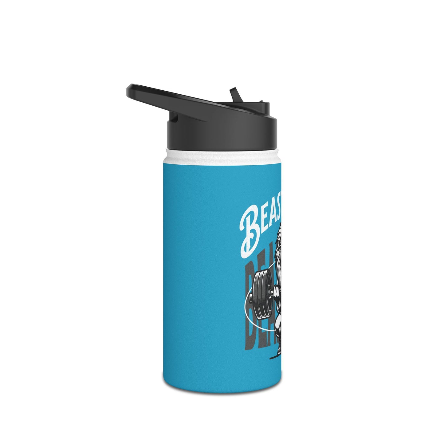 Beast Mode Stainless Steel Water Bottle, Standard Lid