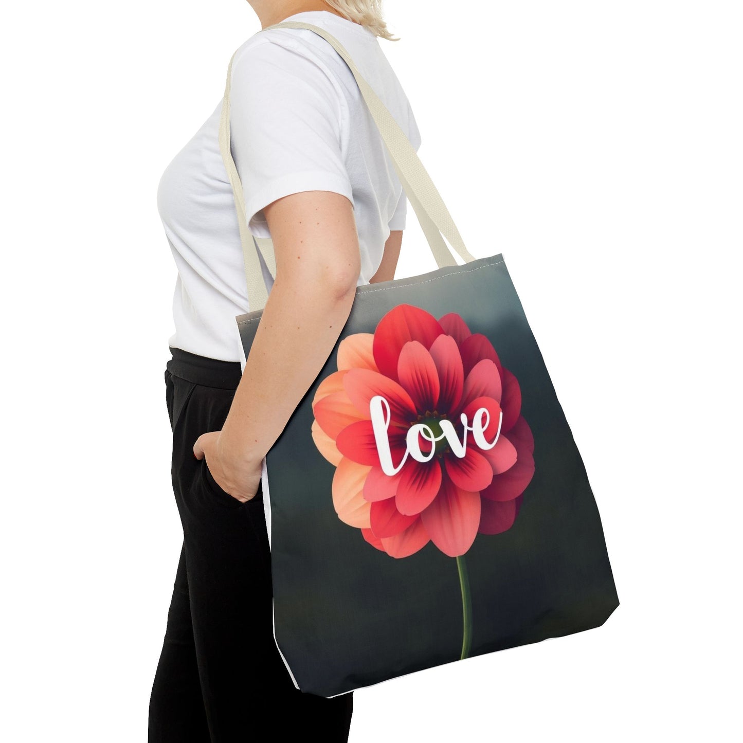 Red Flower Tote Bag (AOP)