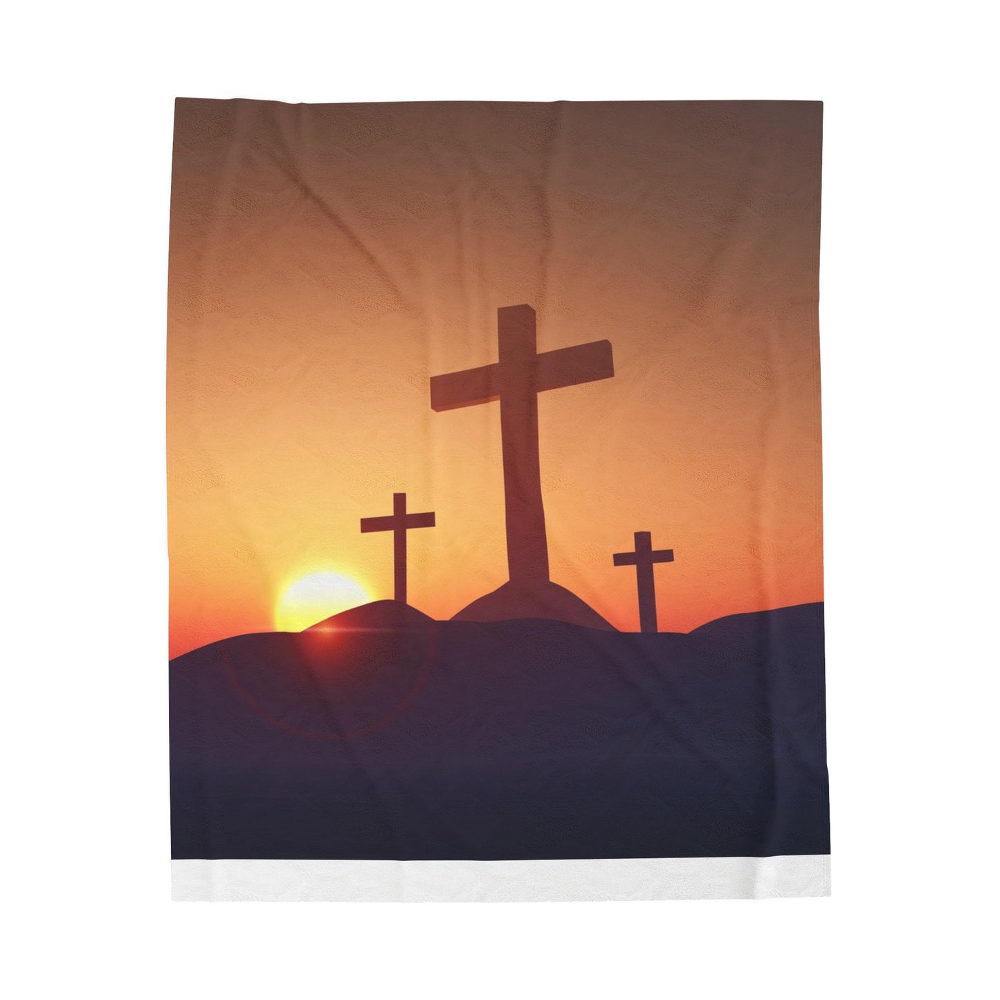 Three Crosses   Plush Blanket