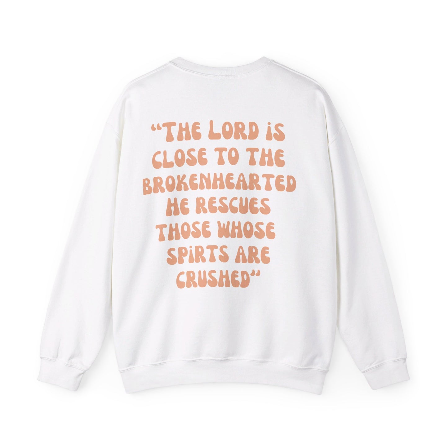 Psalm 34:18 Unisex Heavy Blend™ Crewneck Sweatshirt