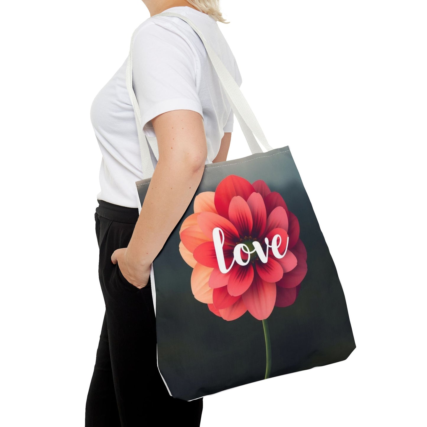 Red Flower Tote Bag (AOP)