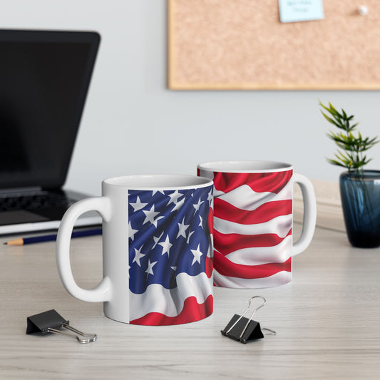 American Flag   Ceramic Mug, (11oz, 15oz)