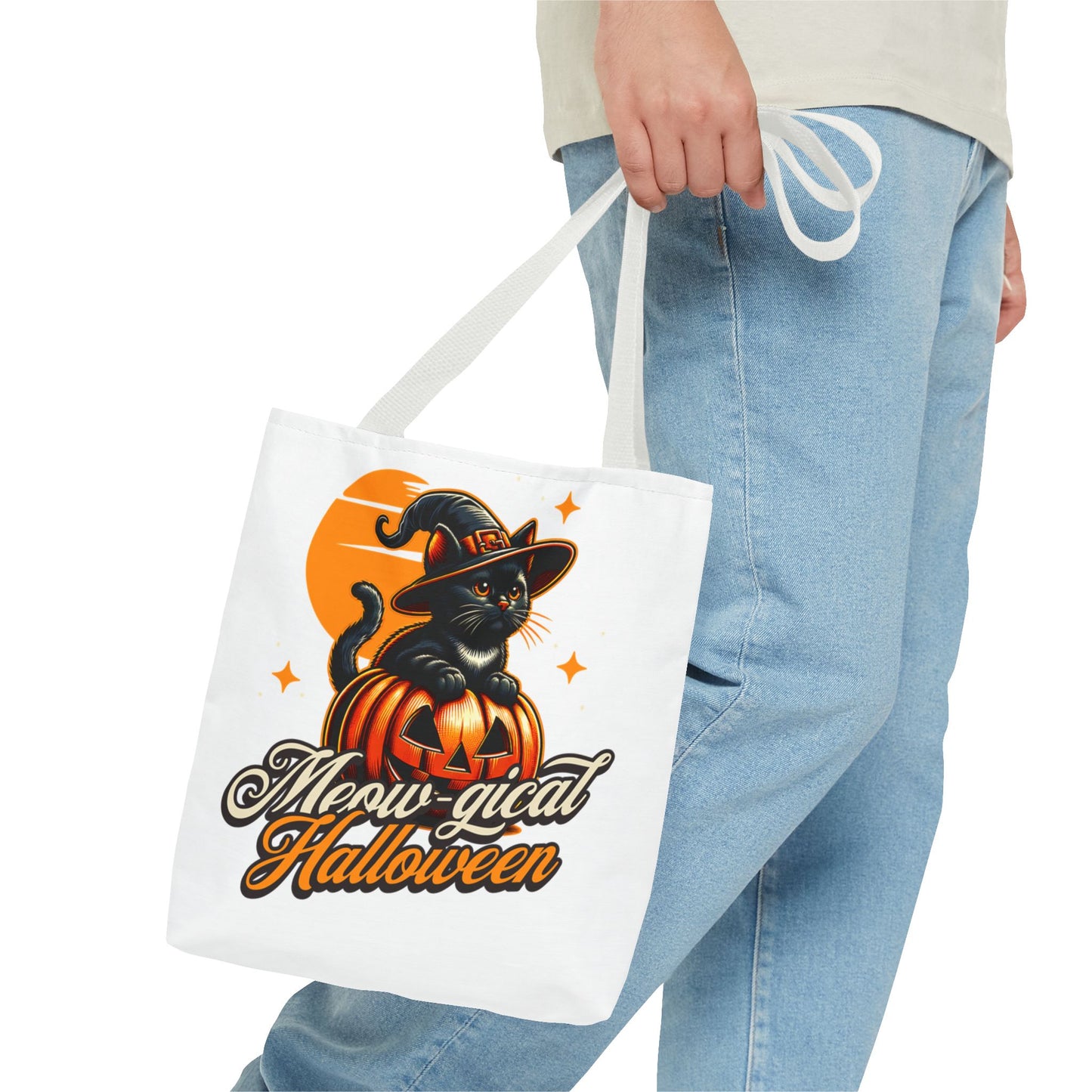 Meow - gical Halloween Cat  Tote Bag (AOP)