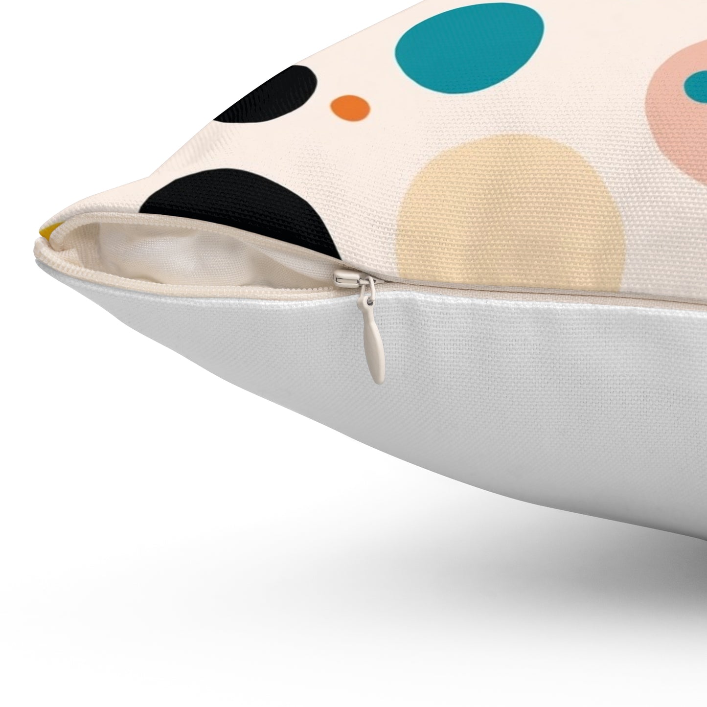 O Dots Spun Polyester Square Pillow