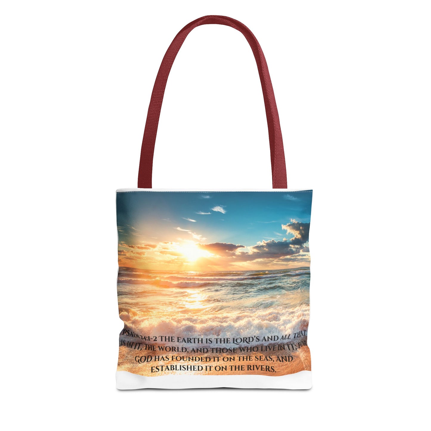 Psalms 24:1-2 Tote Bag (AOP)