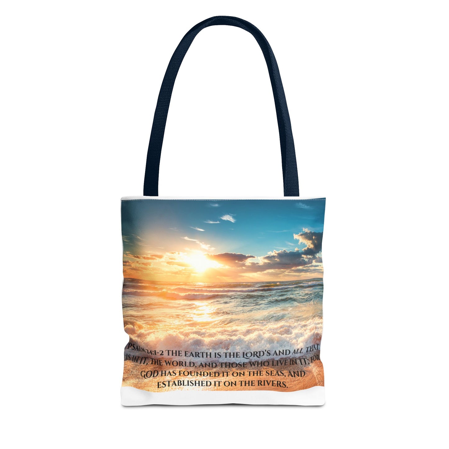 Psalms 24:1-2 Tote Bag (AOP)