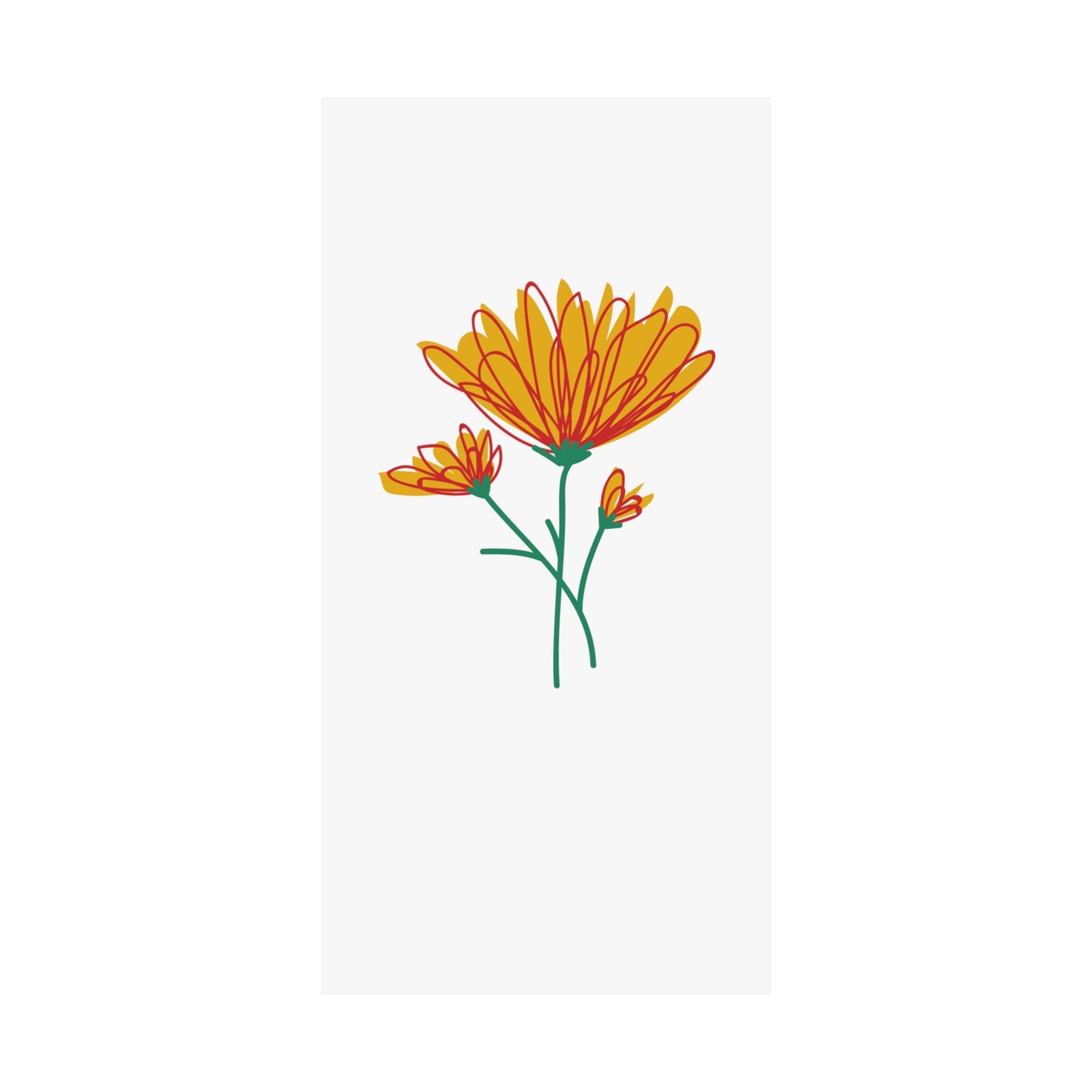 Orange Flower Matte Vertical Posters