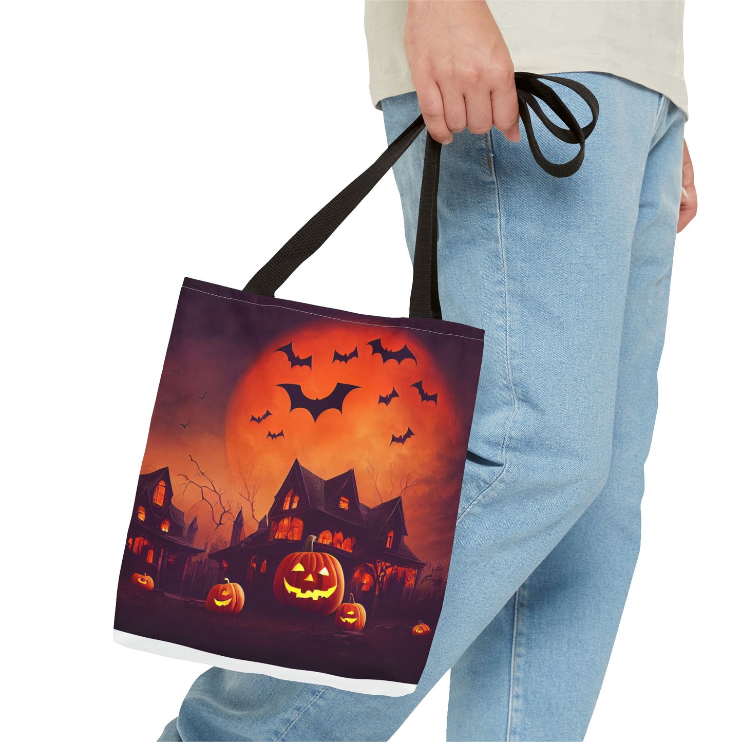 Halloween House and Jack o Lantern Tote Bag (AOP)