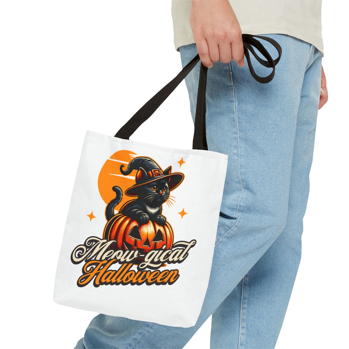 Meow - gical Halloween Cat  Tote Bag (AOP)