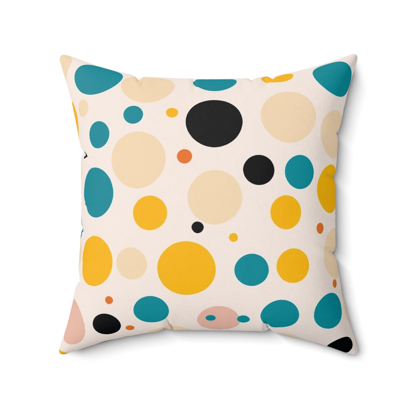 O Dots Spun Polyester Square Pillow