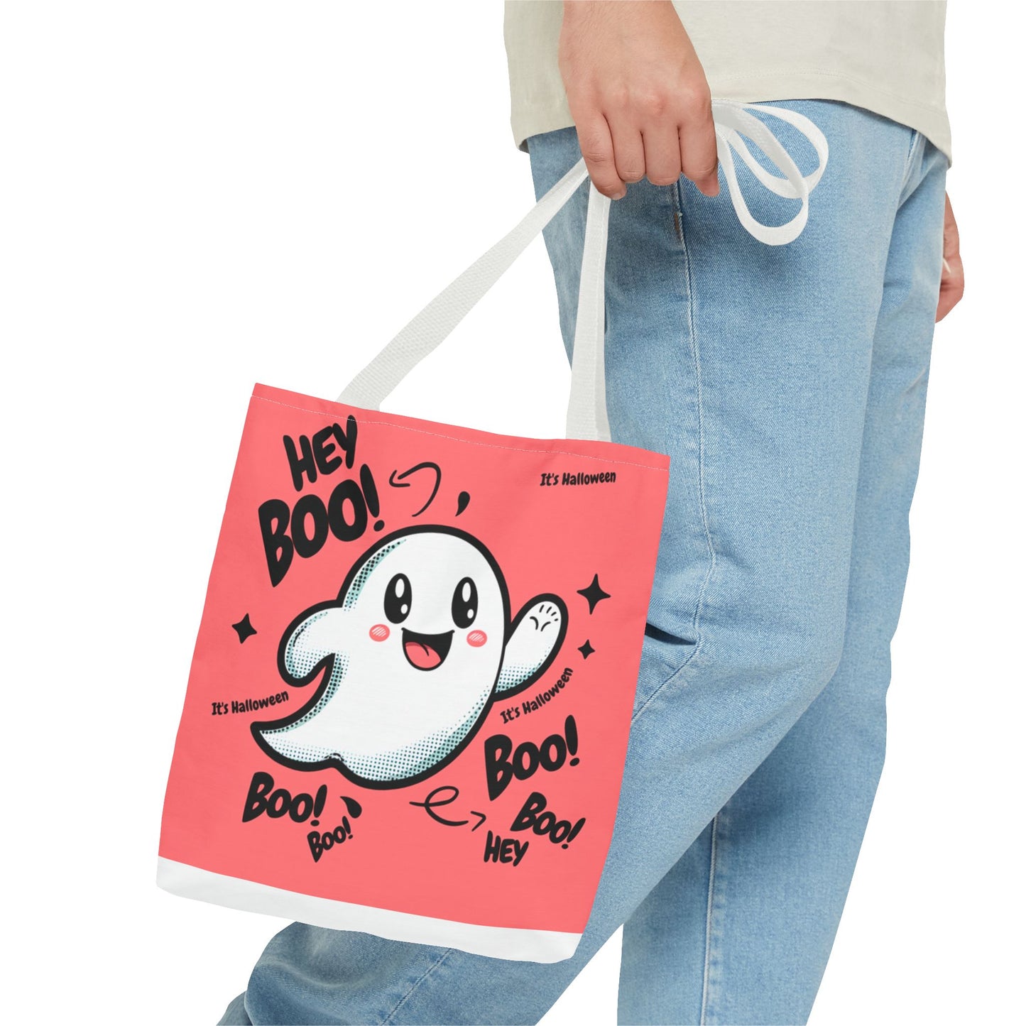 Halloween  Hey Boo    Tote Bag (AOP)