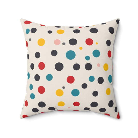 Polk O Dots Spun Polyester Square Pillow