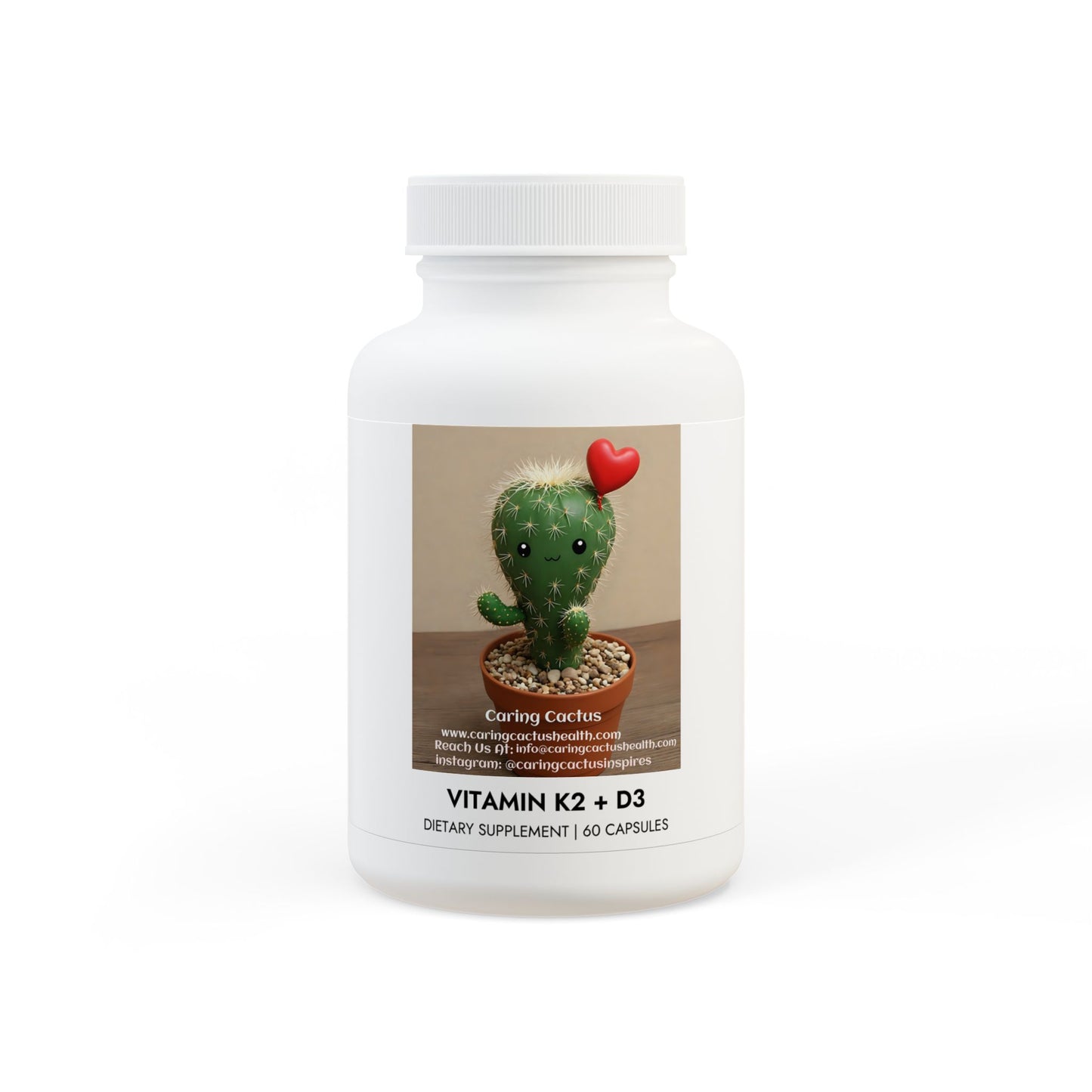 Vitamin K2 + D3 Supplement (60 Capsules)