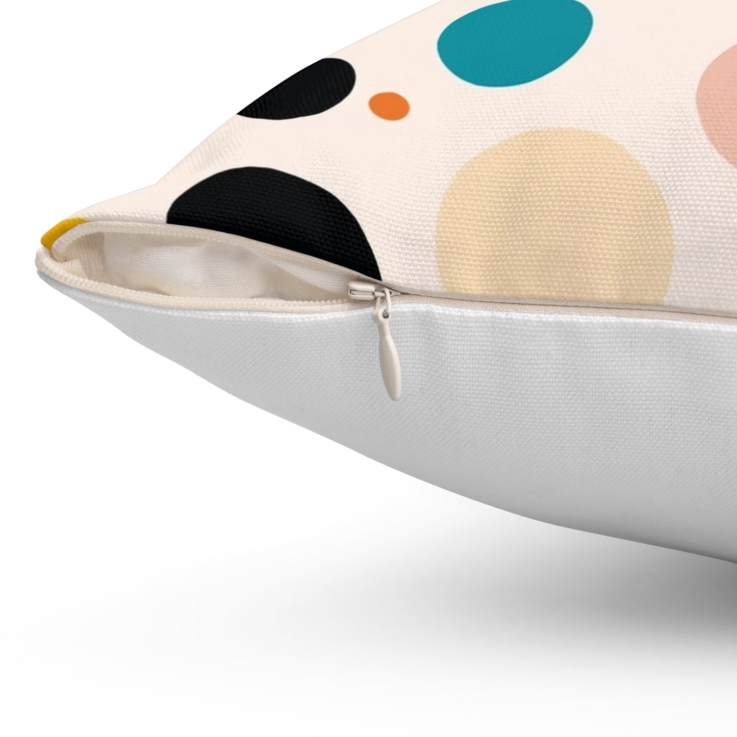 O Dots Spun Polyester Square Pillow