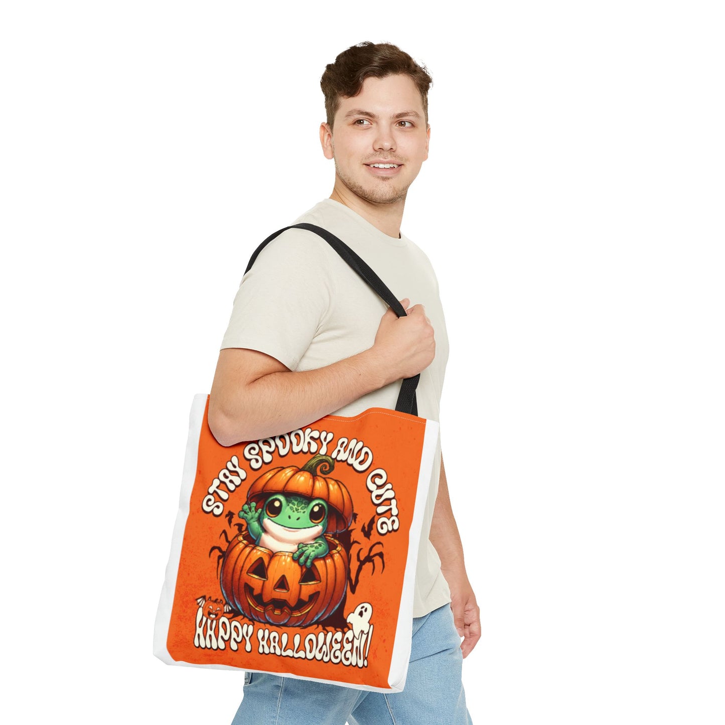 Jack o Latern and Frog   Tote Bag (AOP)