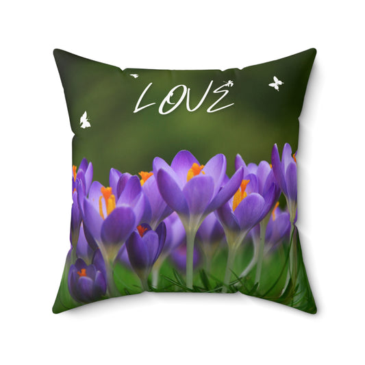 Love Spun Polyester Square Pillow