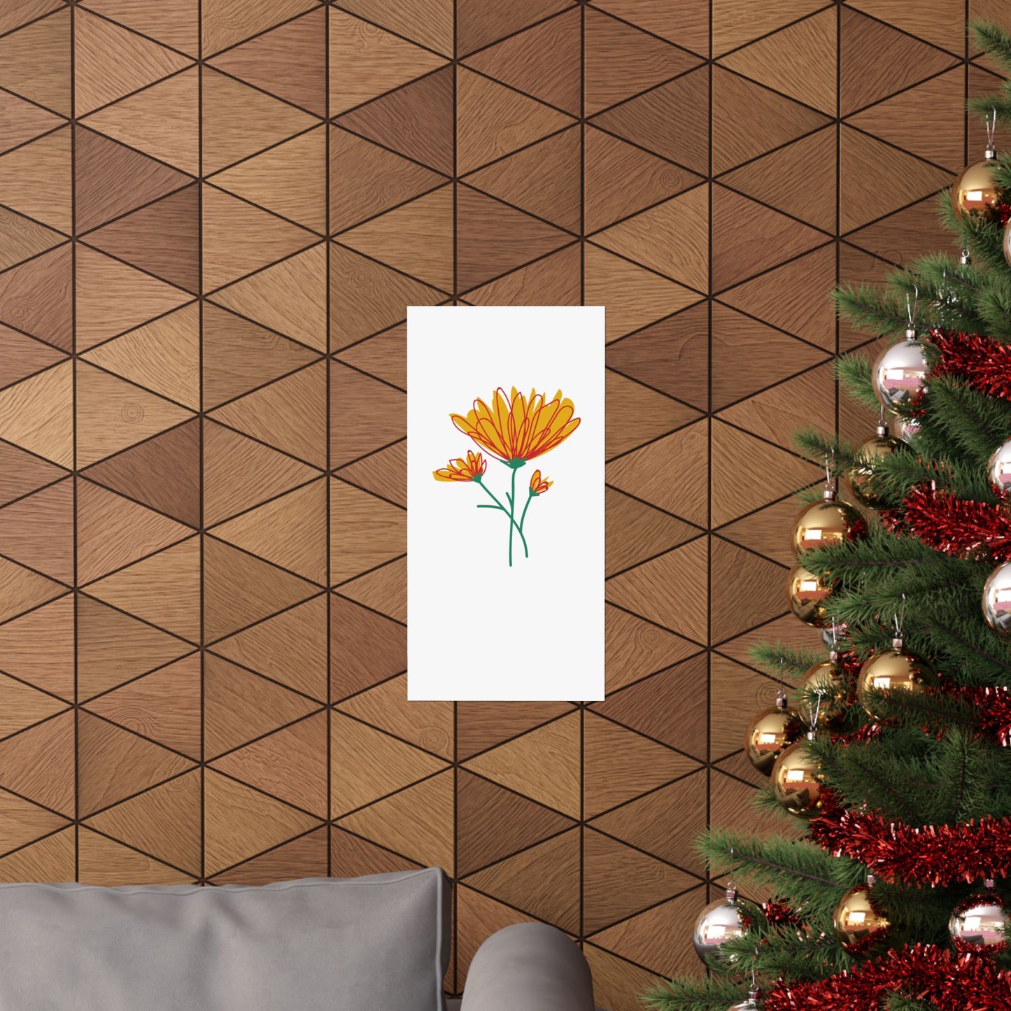 Orange Flower Matte Vertical Posters