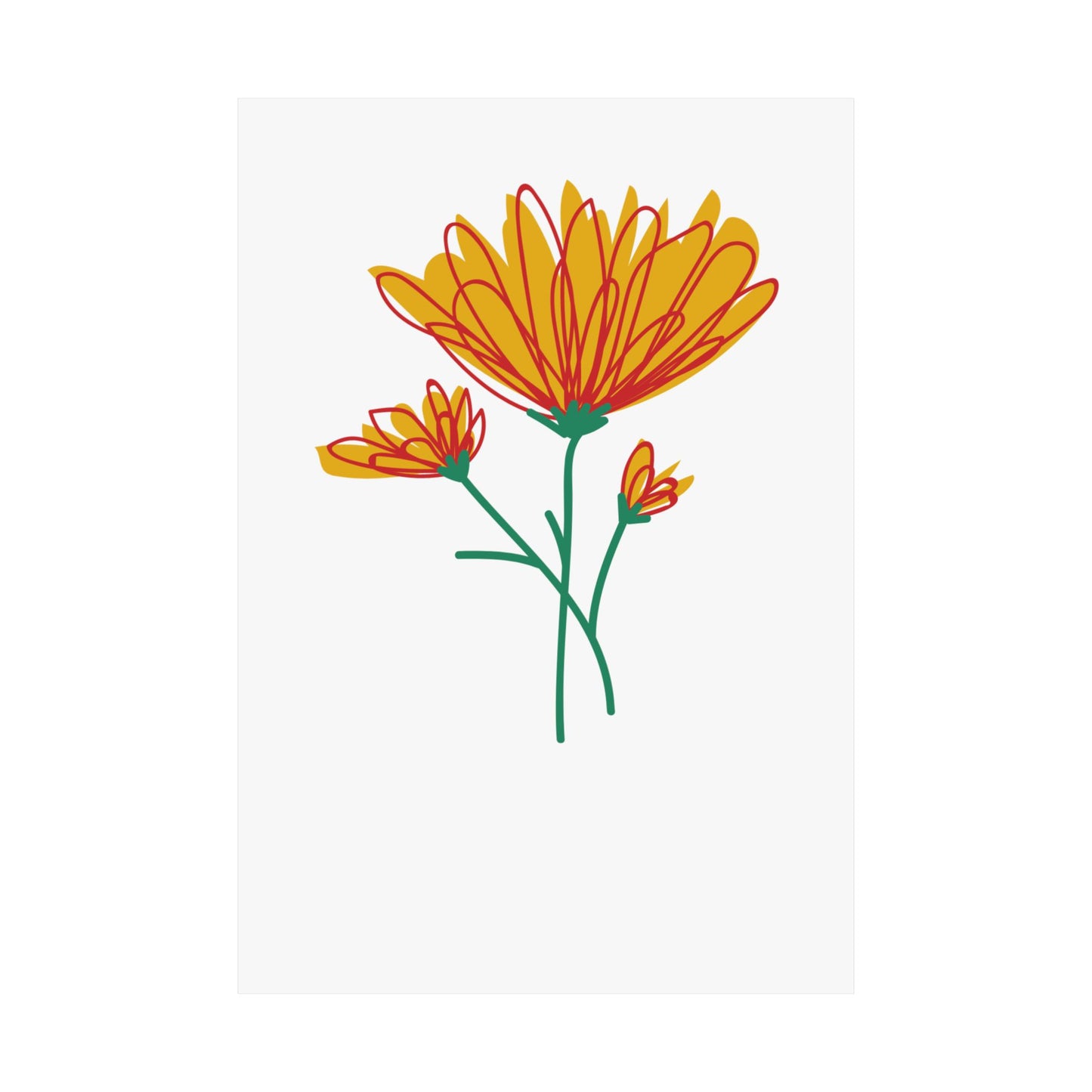 Orange Flower Matte Vertical Posters