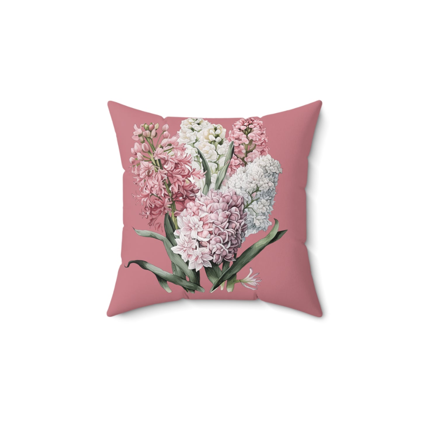 Pink Bouquet  Spun Polyester Square Pillow