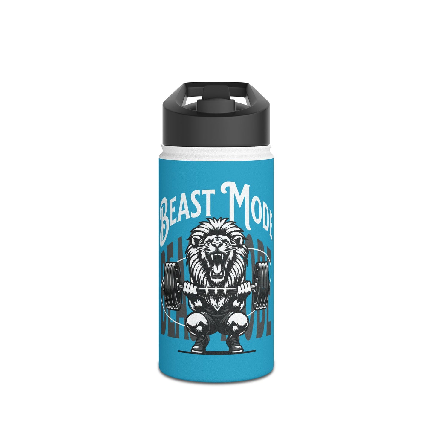 Beast Mode Stainless Steel Water Bottle, Standard Lid