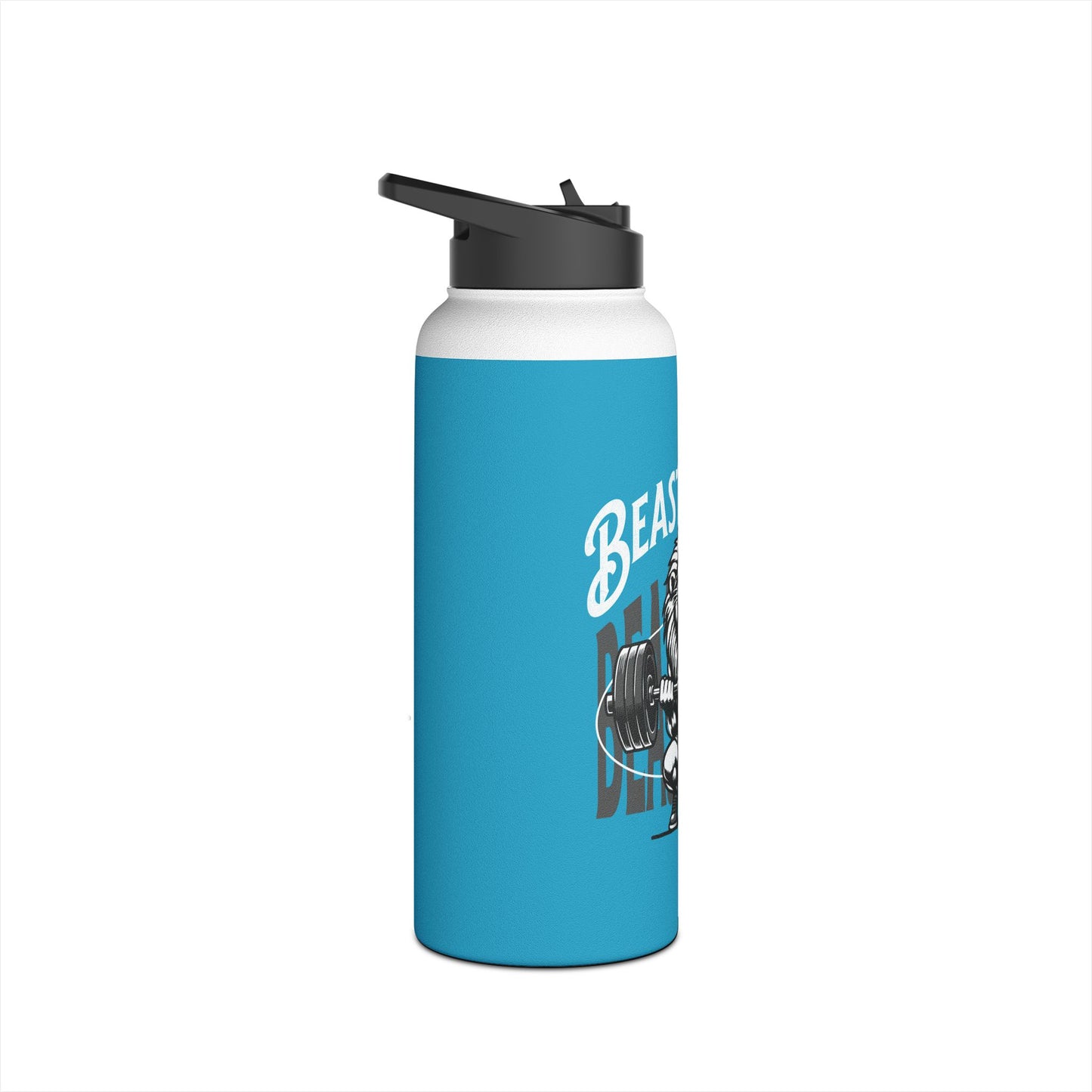 Beast Mode Stainless Steel Water Bottle, Standard Lid