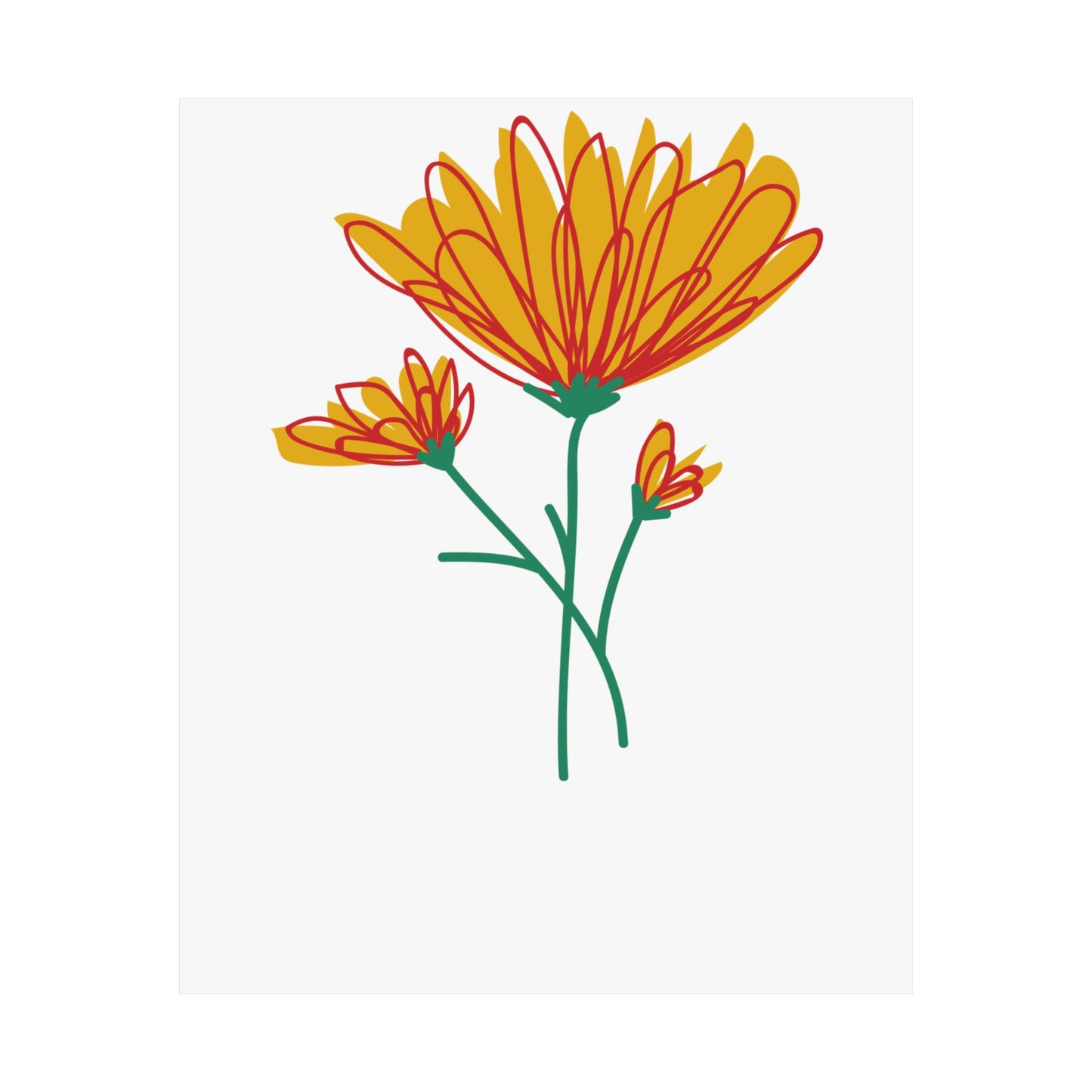 Orange Flower Matte Vertical Posters