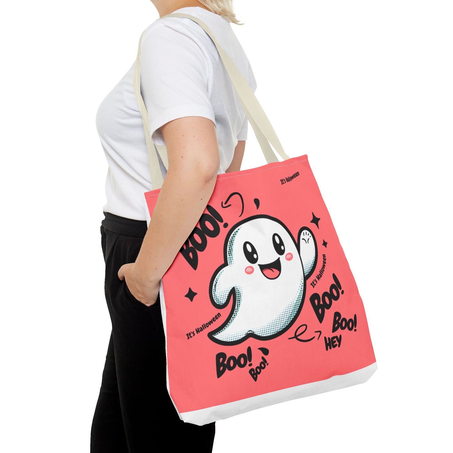 Halloween  Hey Boo    Tote Bag (AOP)