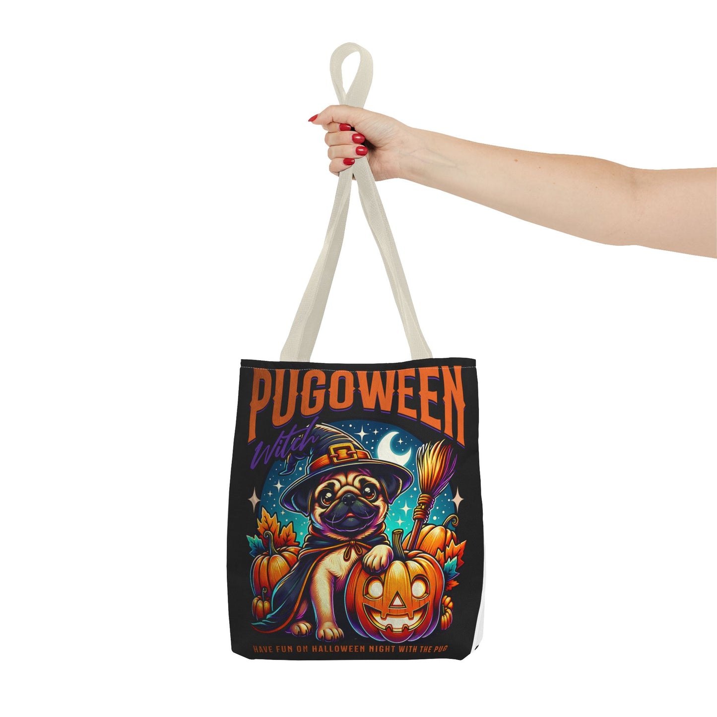 Pug O Ween Tote Bag (AOP)