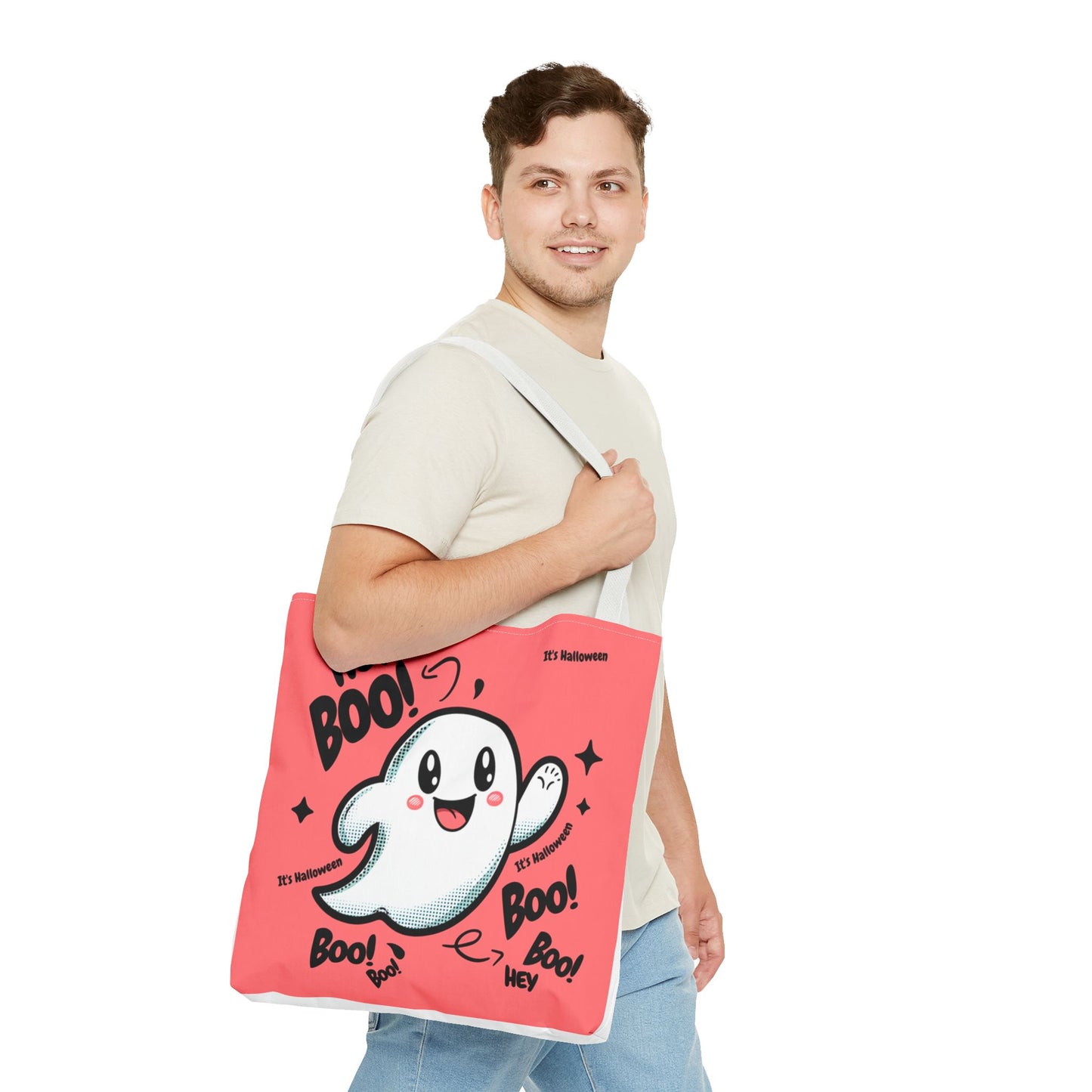 Halloween  Hey Boo    Tote Bag (AOP)