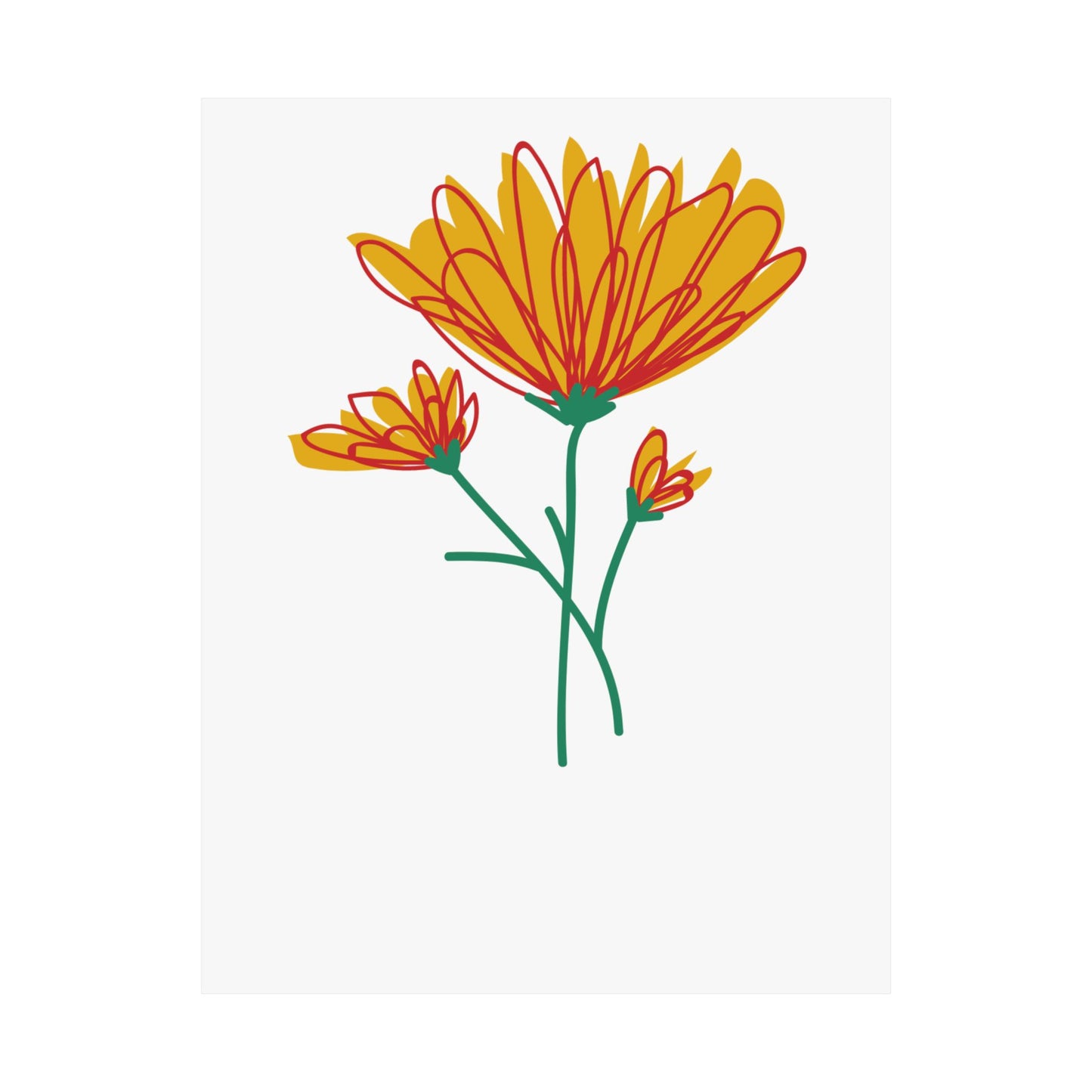 Orange Flower Matte Vertical Posters