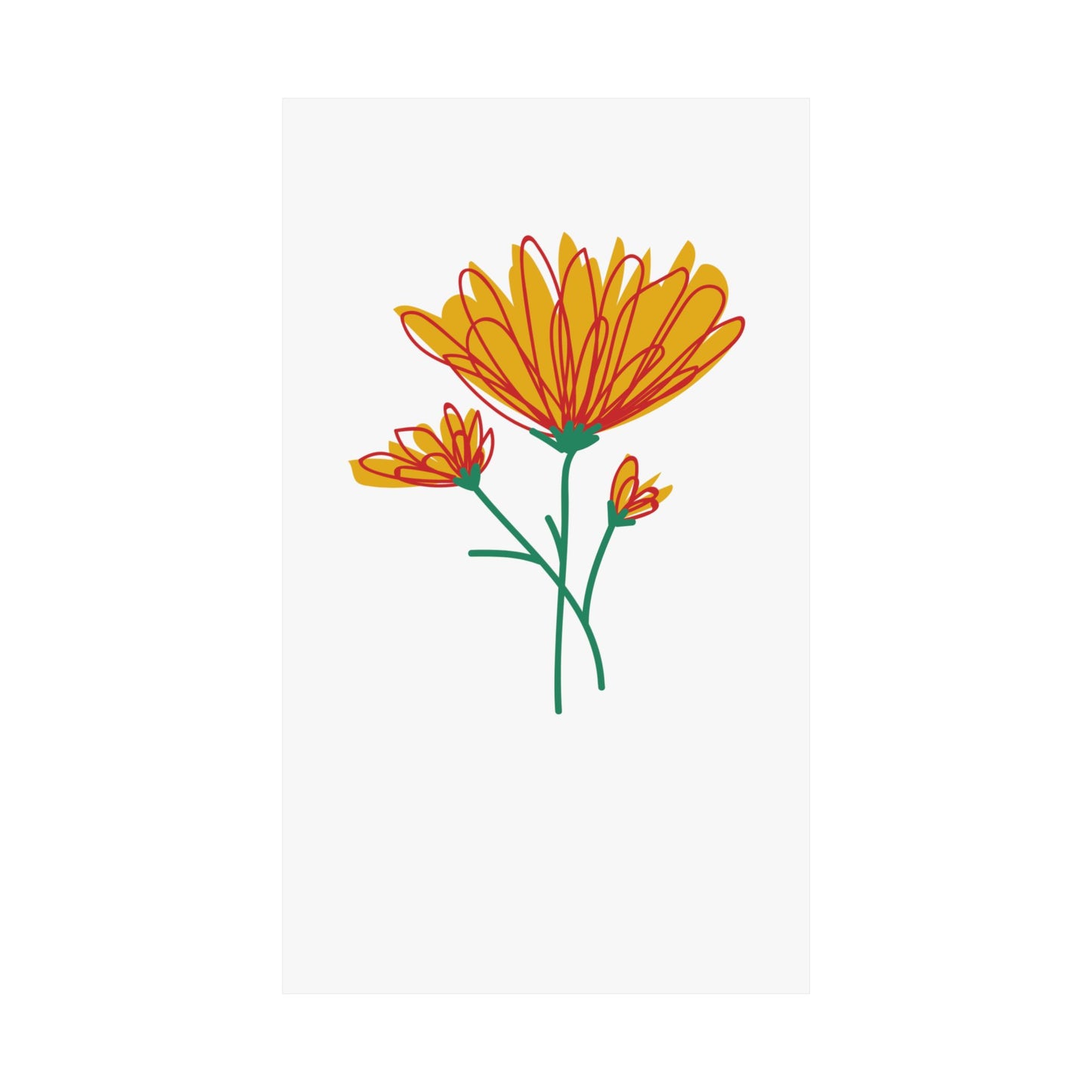 Orange Flower Matte Vertical Posters