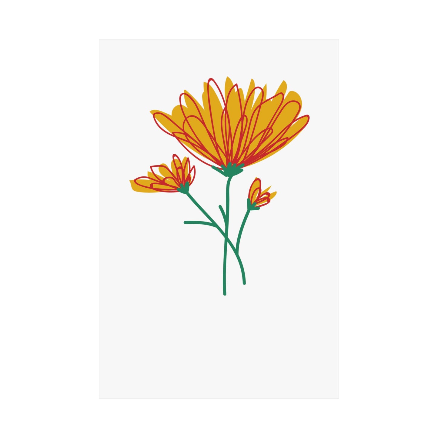 Orange Flower Matte Vertical Posters