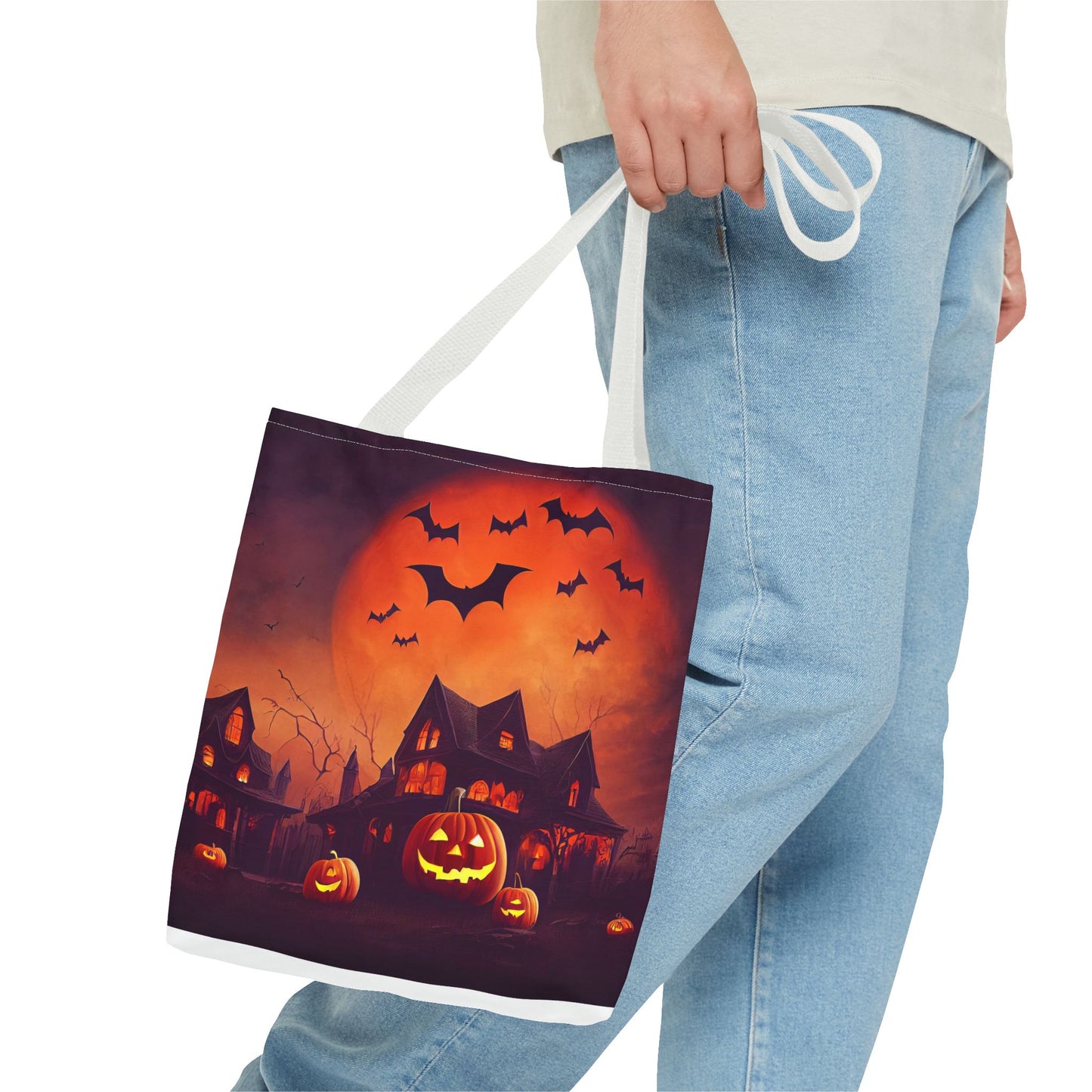 Halloween House and Jack o Lantern Tote Bag (AOP)