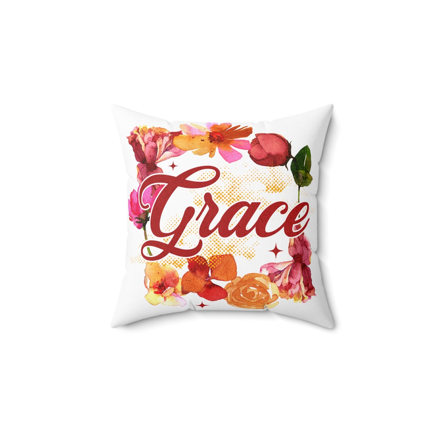 Grace Spun Polyester Square Pillow