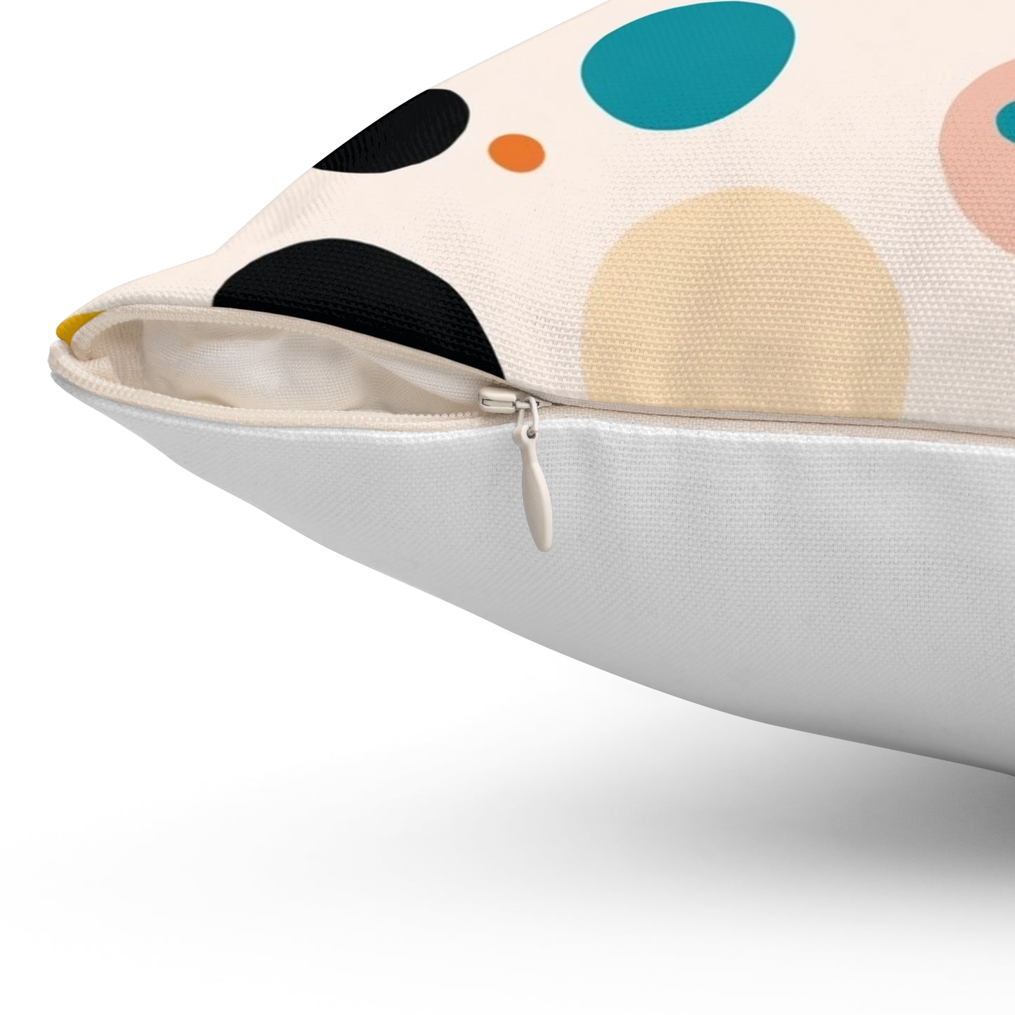 O Dots Spun Polyester Square Pillow