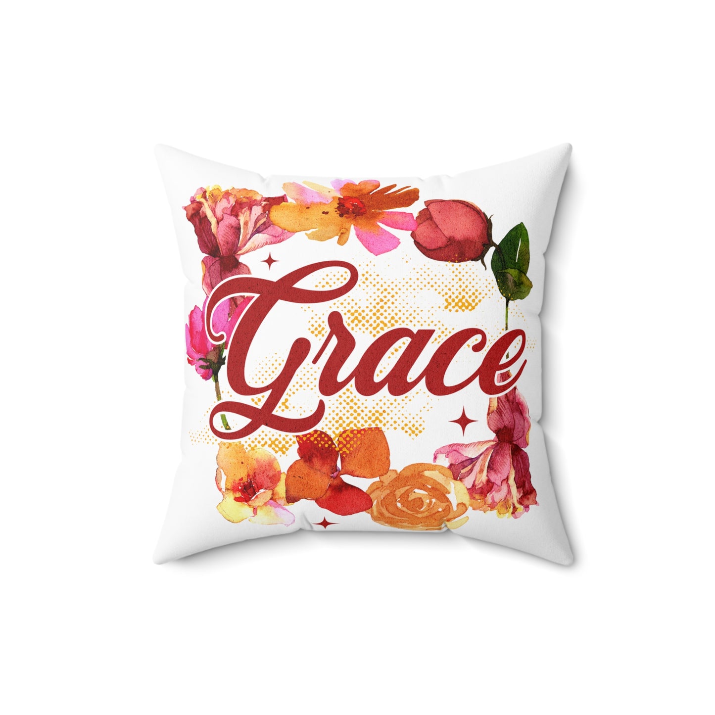 Grace Spun Polyester Square Pillow