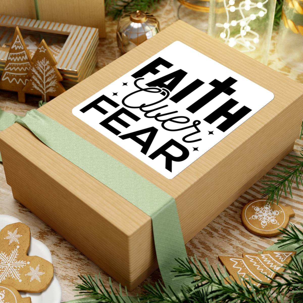 Faith Over Fear    Kiss-Cut Stickers