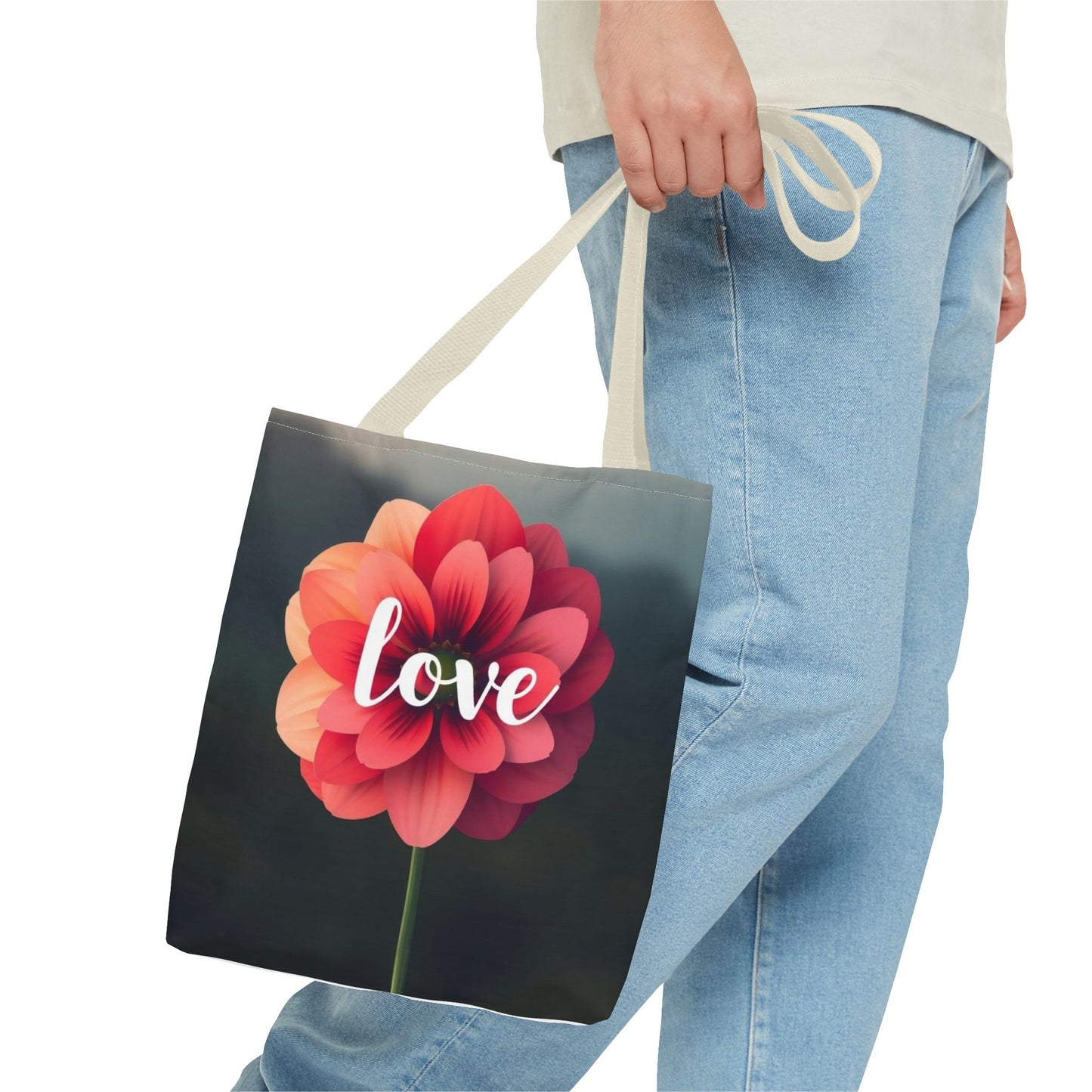 Red Flower Tote Bag (AOP)