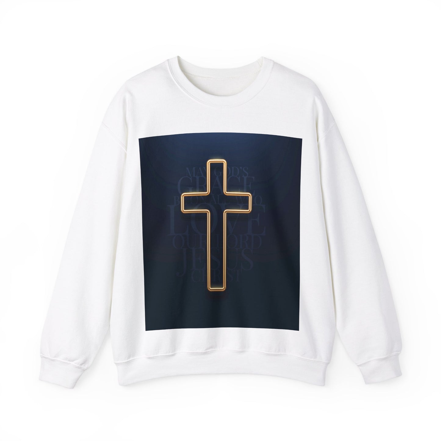 Cross Front  Unisex Heavy Blend™ Crewneck Sweatshirt