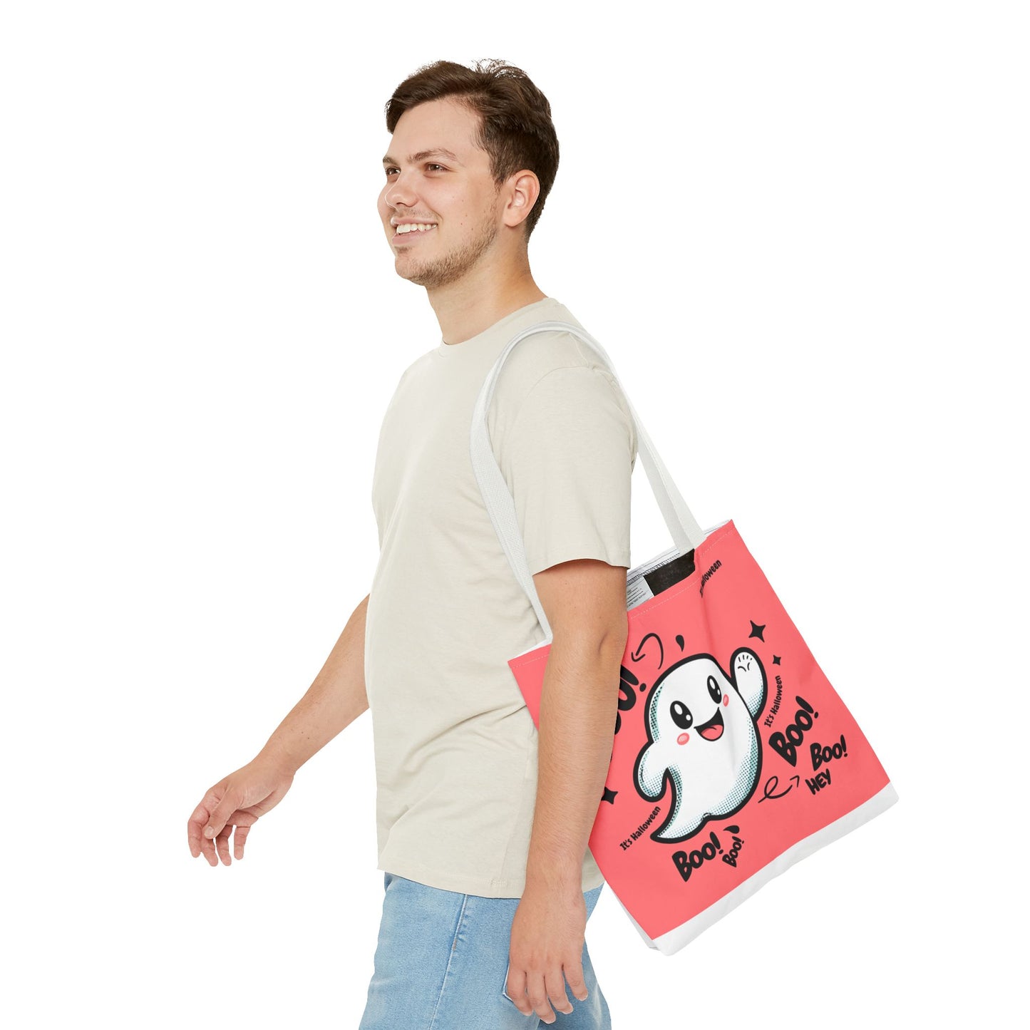 Halloween  Hey Boo    Tote Bag (AOP)