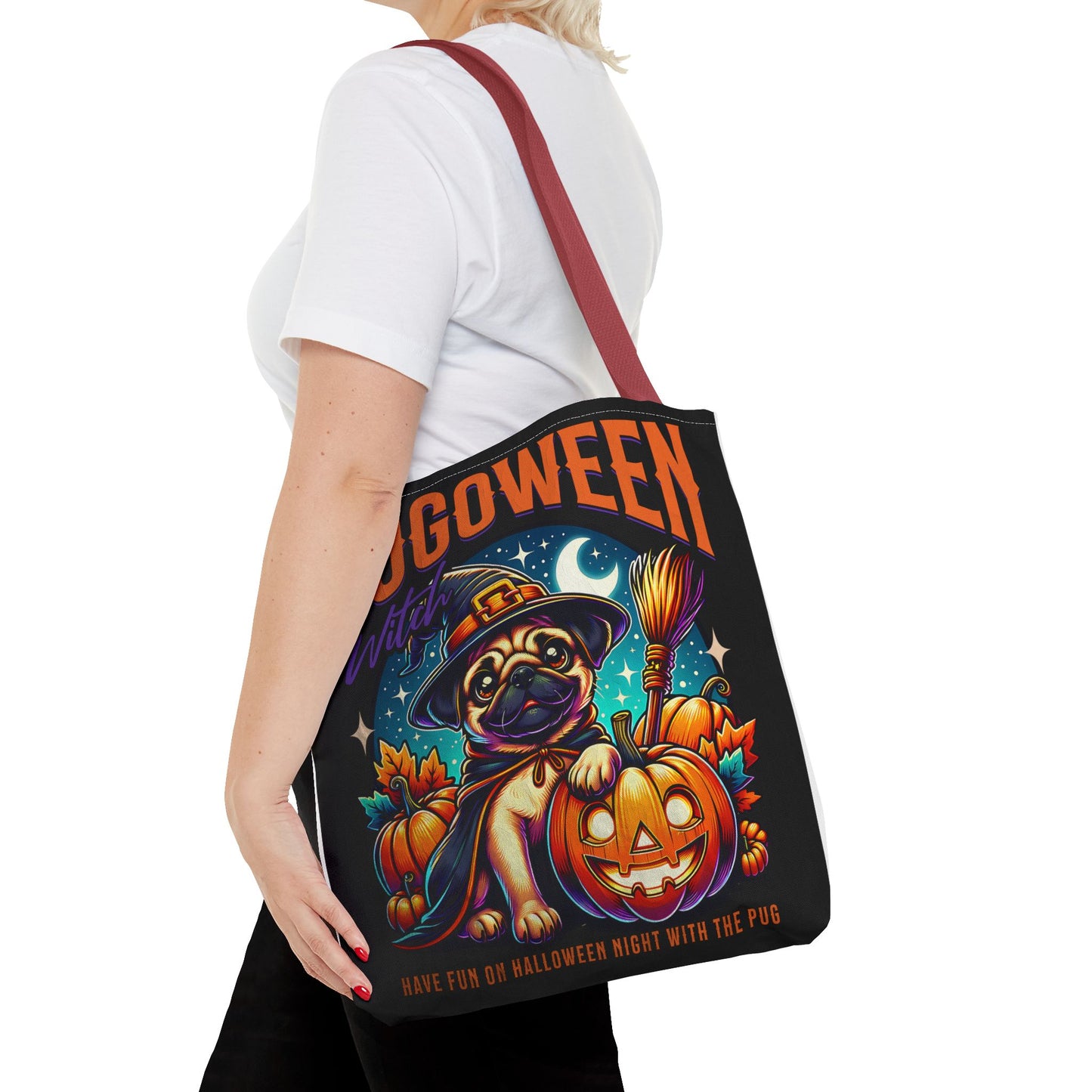 Pug O Ween Tote Bag (AOP)