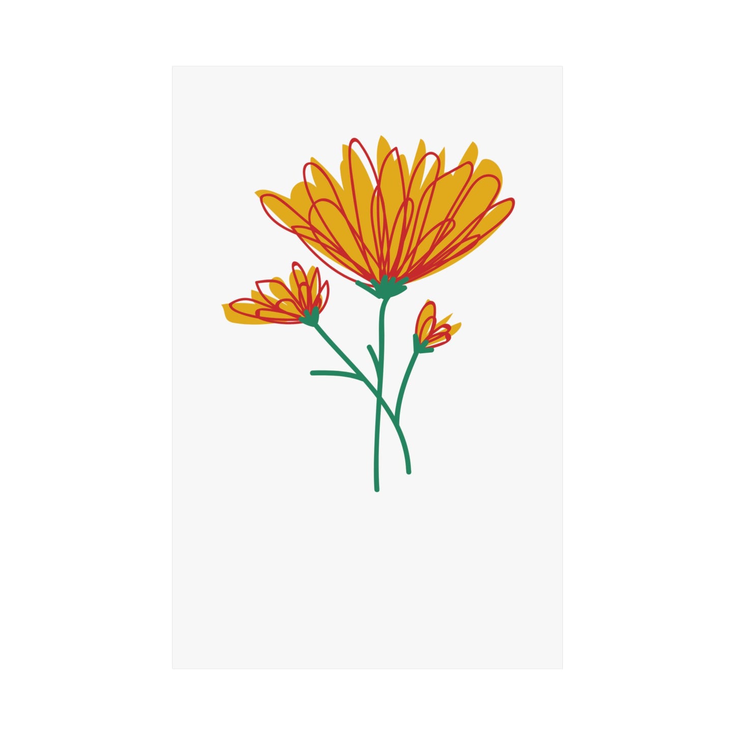 Orange Flower Matte Vertical Posters