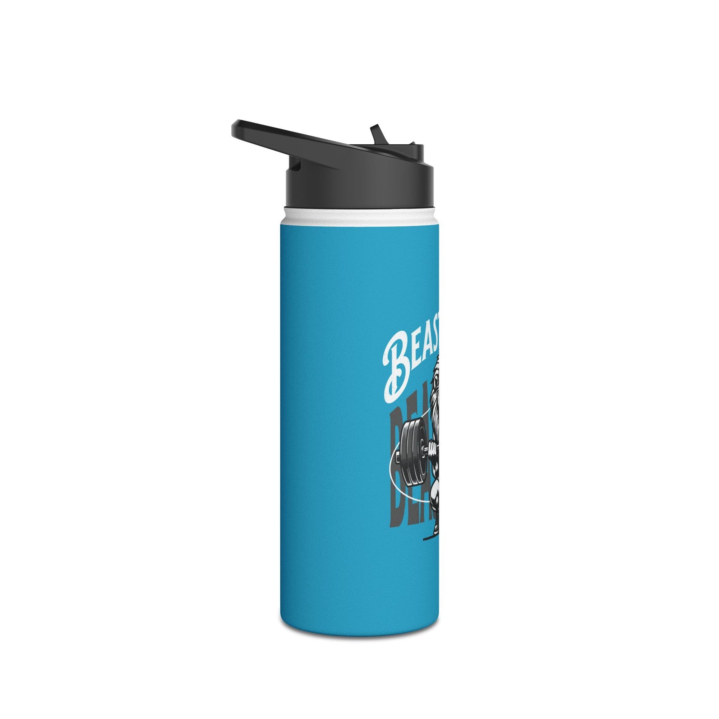 Beast Mode Stainless Steel Water Bottle, Standard Lid