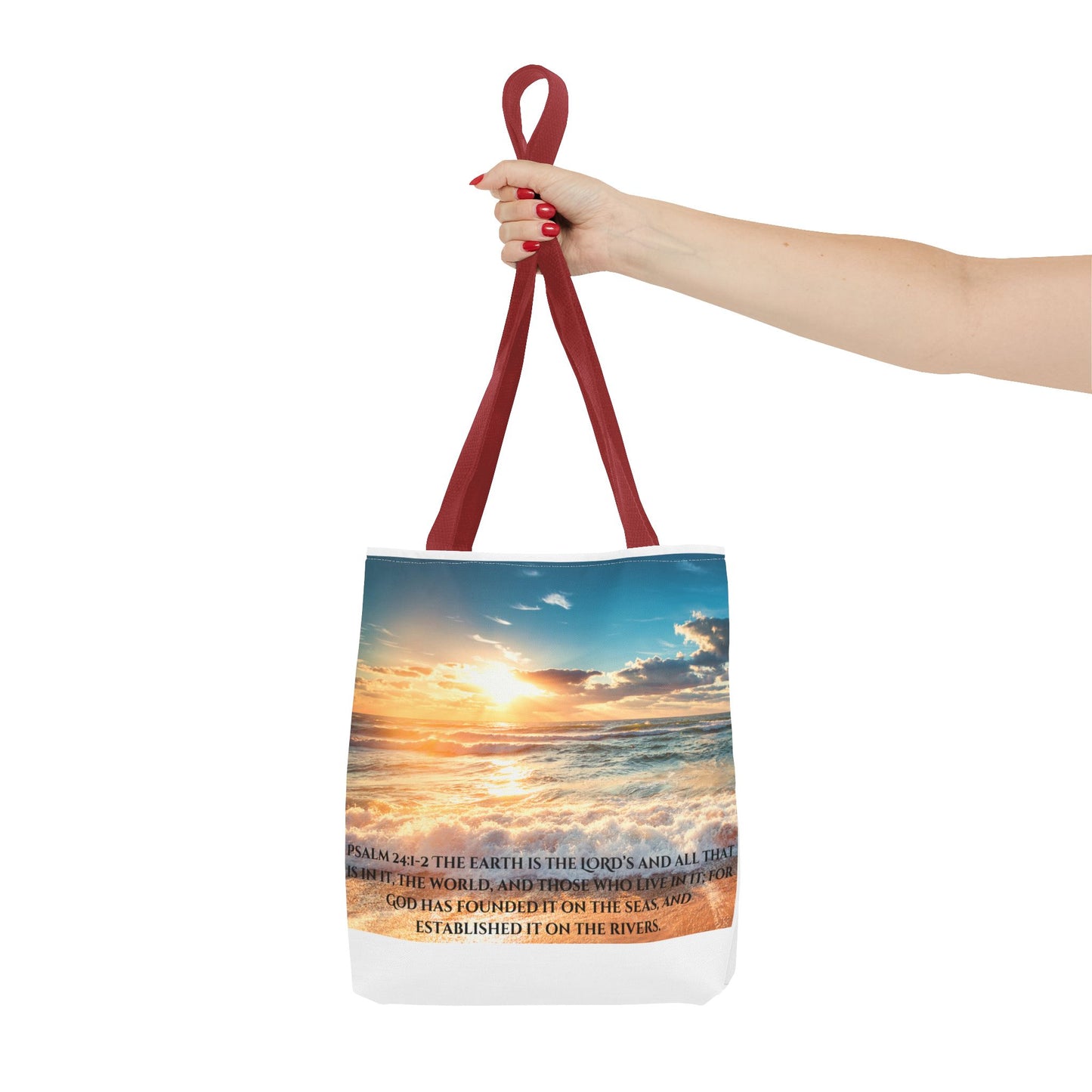 Psalms 24:1-2 Tote Bag (AOP)