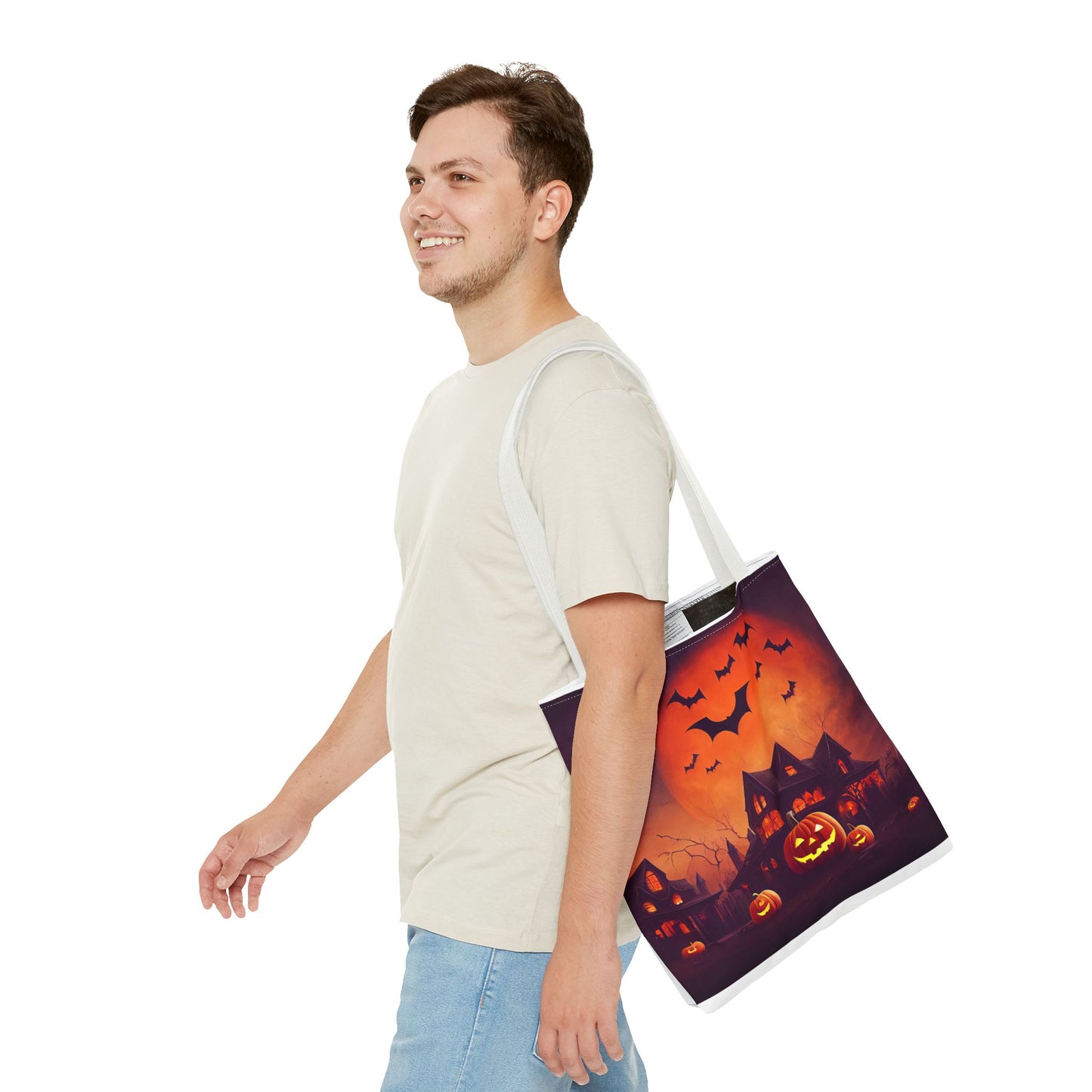 Halloween House and Jack o Lantern Tote Bag (AOP)